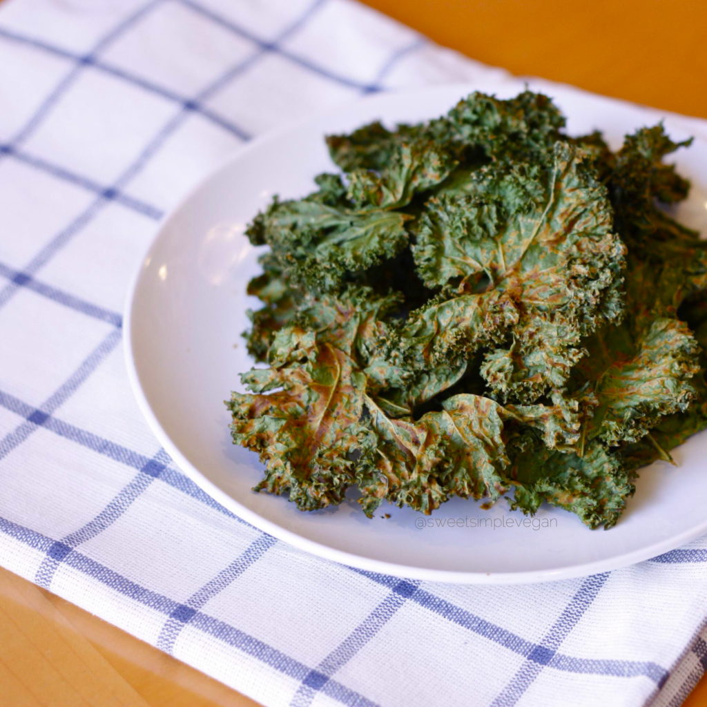 Spicy Cheezy Kale Chips (Oil Free)