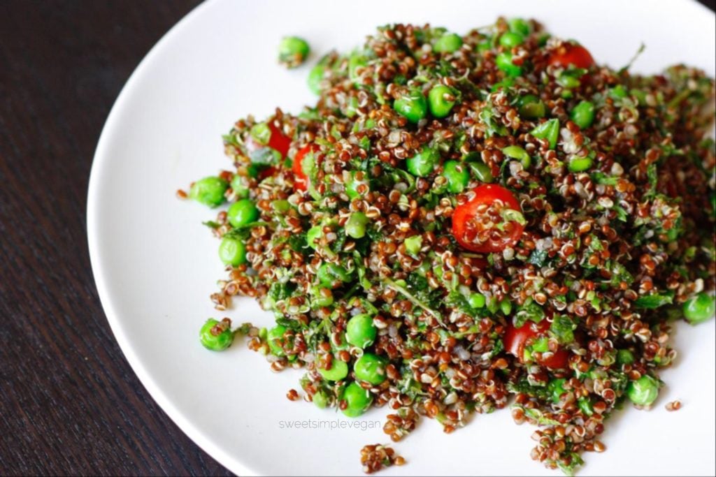 Herbed Quinoa Salad Low Fat Oil Free Sweet Simple Vegan