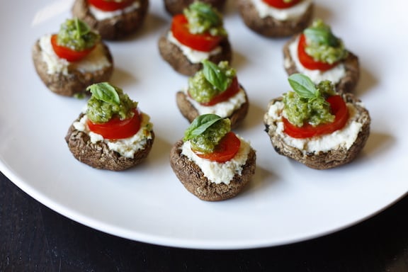 Sweet Simple Vegan: Lunch & Dinner: Riccotta and Pesto Stuffed Portobella Mushrooms