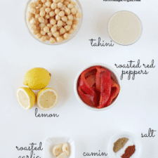 Oil-free Roasted Red Pepper Hummus
