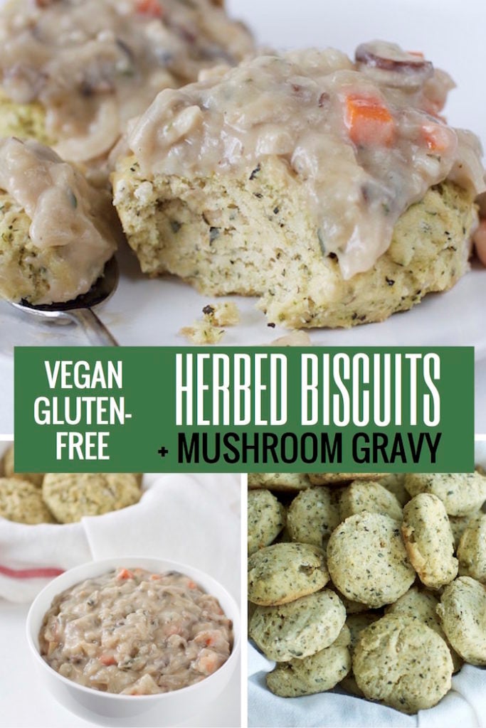 Herbed Biscuits & Mushroom Gravy {Gluten-Free} / Vegan Thanksgiving sweetsimplevegan.com