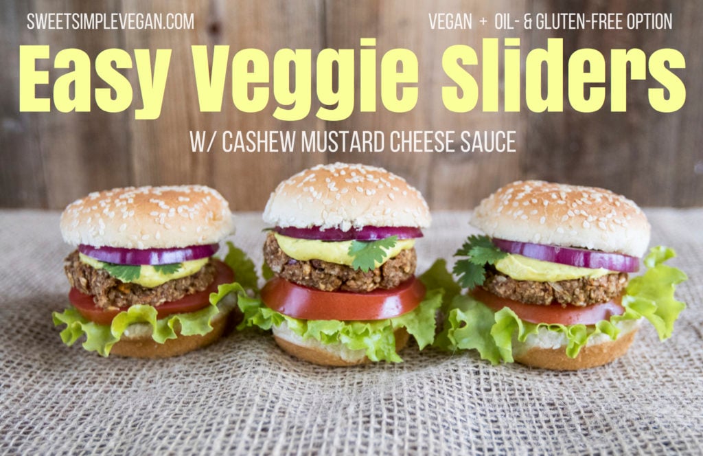 These veggie burger sliders are easy to make, jam-packed with flavor and the perfect recipe to meal prep at home for the week! It is loaded with protein along with a plethora of vegetables, so you'll be able to enjoy a delicious vegan burger without skimping out on nutrition! #veggie #burger #vegan #veganprotein #sliders #lunch #dinner #entree #savory #mealprep #leftovers #easy #nutritious