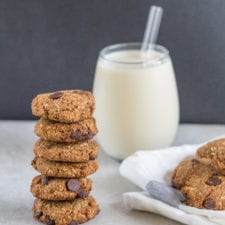 Chickpea Chocolate Chip Cookies (Gluten and Oil-Free + Refined Sugar-Free Option)