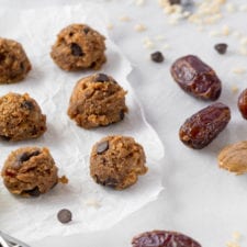 Edible Date-Sweetened Brown Rice Cookie Dough - Ready in 5 Minutes! (Gluten & Chickpea-free}