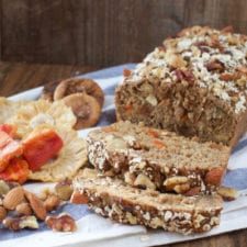 Easy Vegan Fruit & Nut Bread {gluten- & oil-free}