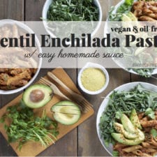 Lentil Enchilada Pasta w/ Easy Homemade Sauce (Oil-free)