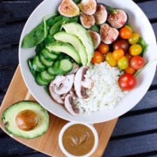 Raw Summer Fig Salad + Easy Balsamic Hemp Dressing (oil-free, low-fat)