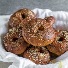Everything Pretzel Bagels w/ Vegan Carrot Lox {oil-free}