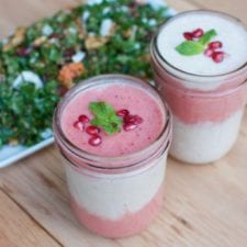 Candy Cane Coconut Berry Holiday Smoothie (raw, kid-friendly
