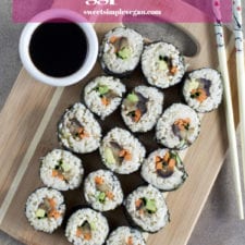 Vegan Miso Eggplant Sushi