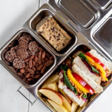 Rainbow Pesto Hummus Sandwich {oil-free}