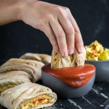 Vegan Braided Breakfast Calzone {healthy + oil-free option}