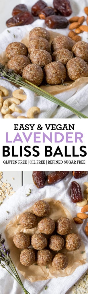 Decadent Lavender Bliss Balls {oil & gluten-free} sweetsimplevegan.com #decadent #lavender #blissballs #vegansnacks