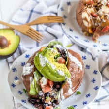 Sweet & Savory Breakfast Sweet Potato Boats -- 2 Ways!