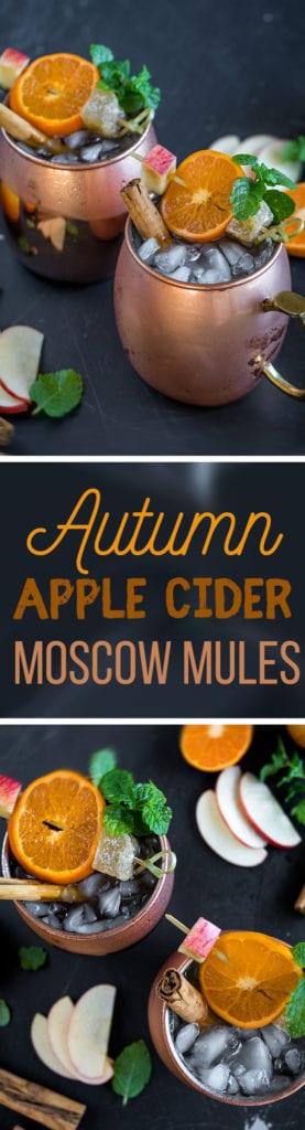 Festive Autumn Apple Cider Mules! sweetsimplevegan.com #mules #applecider #vegan #fall #autumn