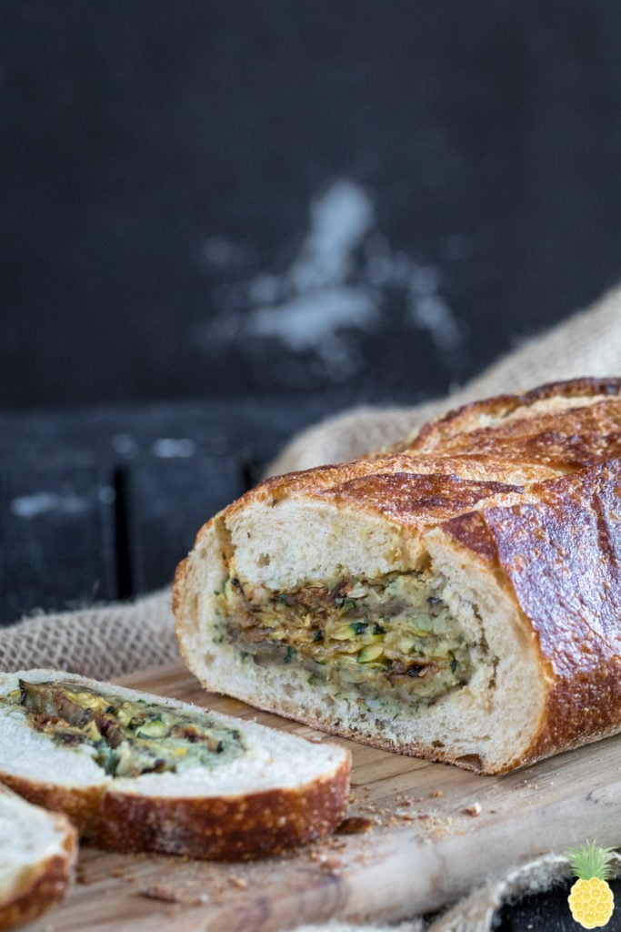 Grilled Fall Vegetable Bread Boat w/ Pumpkin Seed Pesto sweetsimplevegan.com Must Try Fall Recipe!