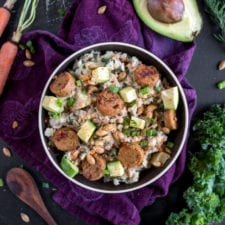 Savory Veggie & Sausage Oatmeal {vegan & gluten-free)