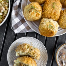 Thanksgiving Stuffed Mashed Potato Balls (Vegan)