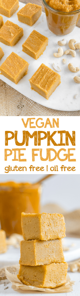 Easy Vegan Pumpkin Pie Fudge {gluten & oil-free} sweetsimplevegan.com