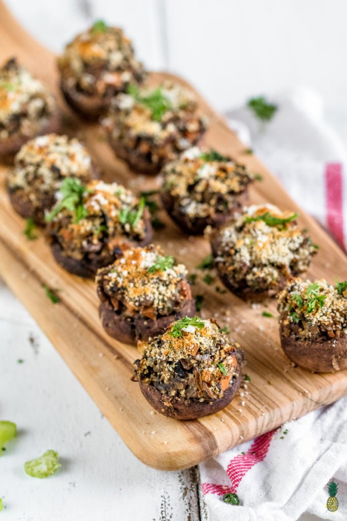 Easy Vegan Lentil & Vegetable Stuffed Mushrooms {healthy + oil-free}https://sweetsimplevegan.com/2017/12/lentil-vegetable-stuffed-mushrooms/