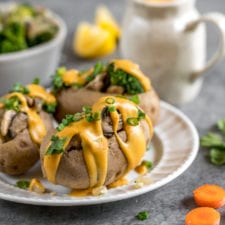30-Minute Broccoli Cheddar Stuffed Potatoes