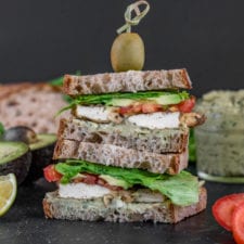 Baked Tofu and Pesto Sandwich (Easy + Oil-free)