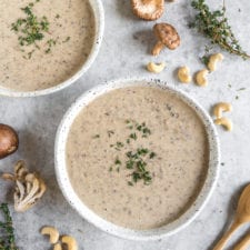 Healthy Cream of Mushroom Soup - Easy & Vegan