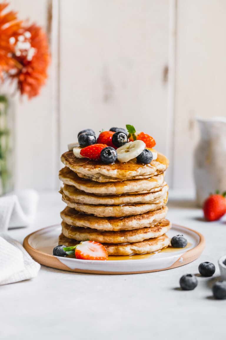 The Fluffiest Vegan Buttermilk Pancakes (7ingredients!) Sweet Simple