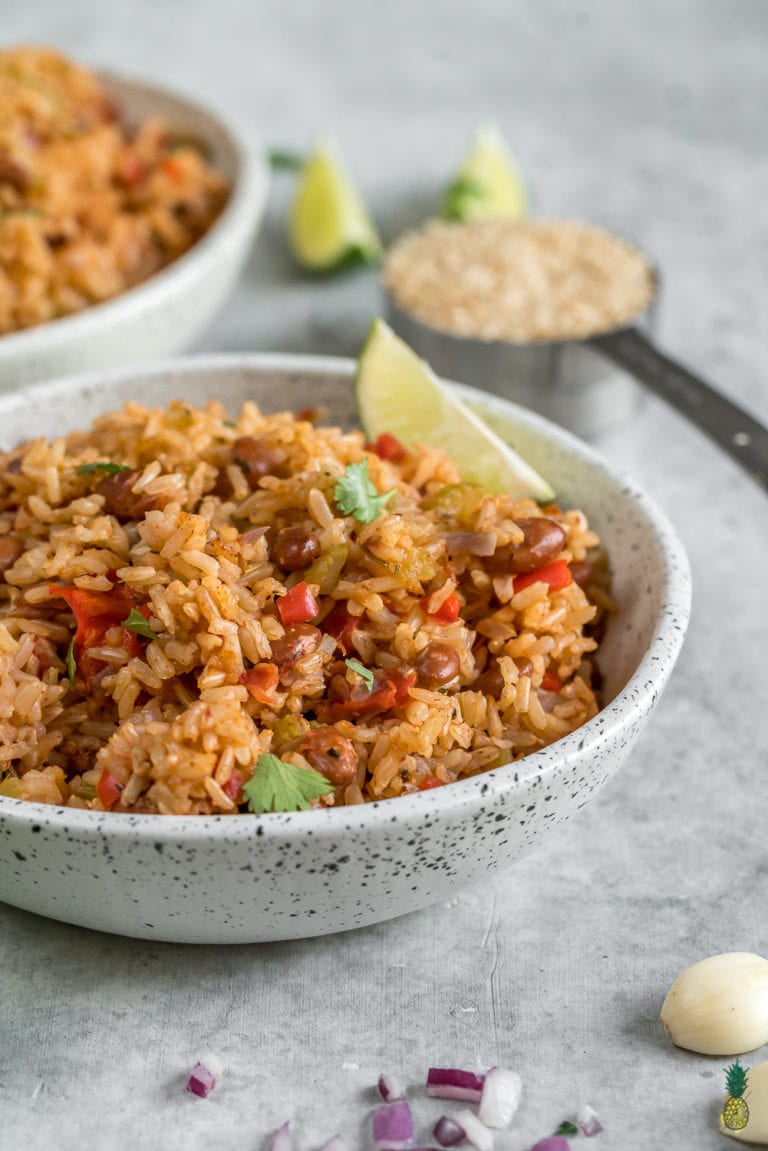 Vegan Spanish Inspired Rice and Beans | Easy Rice Cooker Meal