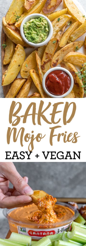 Baked Mojo Fries Sweet Simple Vegan #superbowl #appetizer #vegan #fries #potatoes #healthy