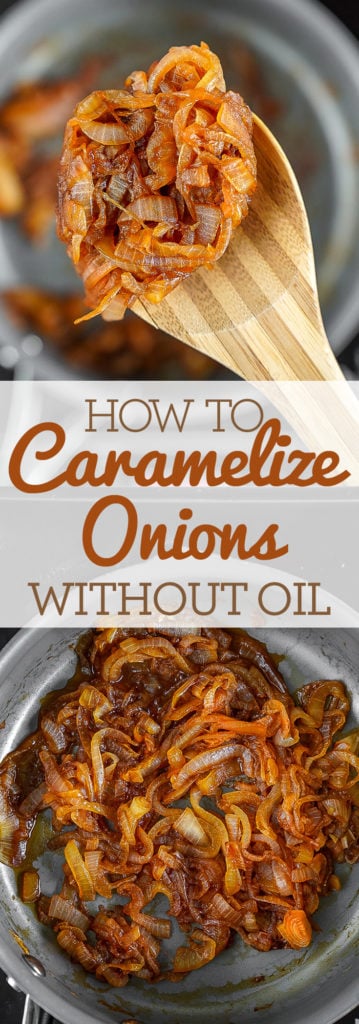 How To Caramelize Onions WITHOUT Oil! Easy & Vegan Recipe on https://sweetsimplevegan.com/2018/01/caramelize-onions-without-oil/ ‎ #oilfree #caramelizedonions #vegan #easy #kitchenhack #recipehack #healthy #veganuary