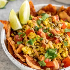 Vegan Chilaquiles Rojos