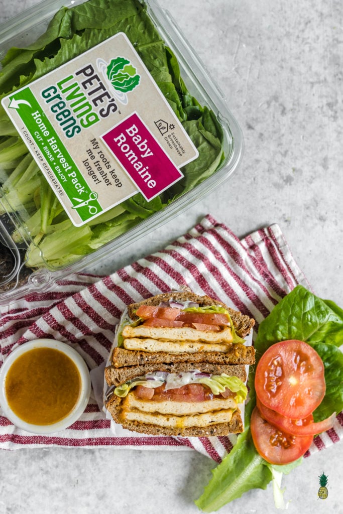 a delicious and easy to make buffalo tofu sandwich with homemade vegan ranch dressing - sweetsimplevegan.com #vegan #sandwich #buffalo #tofu