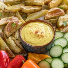 6-Ingredient Cashew Mustard Cheese Dip {easy + vegan}