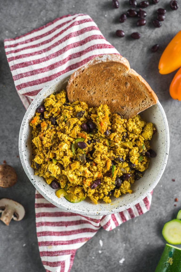 Tofu & Vegetable Scramble (Easy + Healthy)