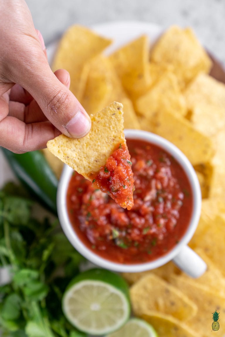 Easy Restaurant-Style Salsa - Sweet Simple Vegan