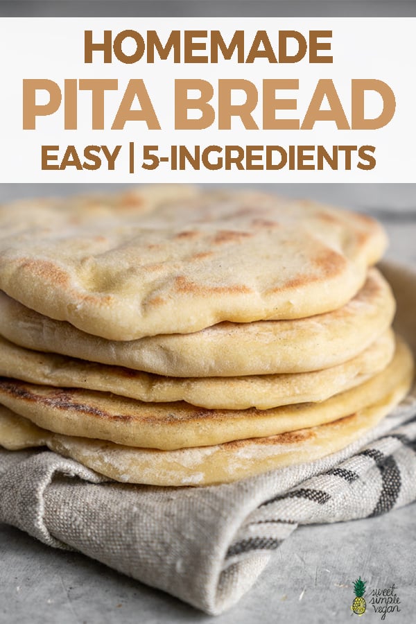 Easy Homemade Pita Bread - Sweet Simple Vegan