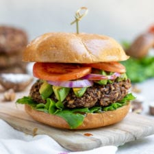 Vegan High-Protein Teriyaki Mushroom Burgers