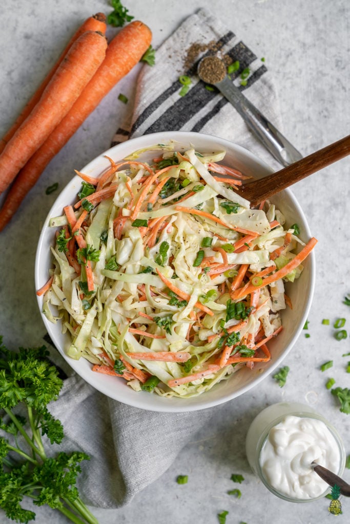 Easy Vegan Coleslaw (Serioulsy the Best Recipe!) - Namely Marly