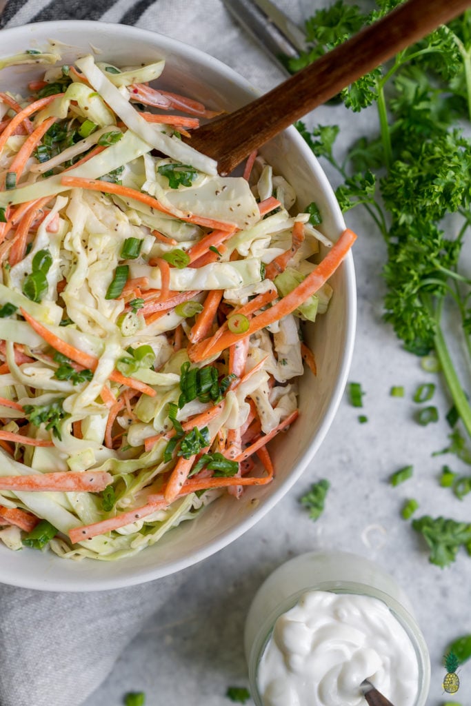 Creamy Vegan Coleslaw - Connoisseurus Veg