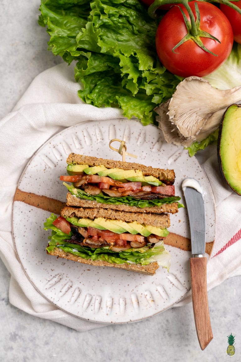 Oyster Mushroom Sandwiches (MLTA) - Sweet Simple Vegan