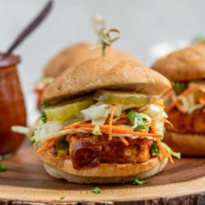 Barbecue Tofu Sandwiches w/ Homemade Coleslaw