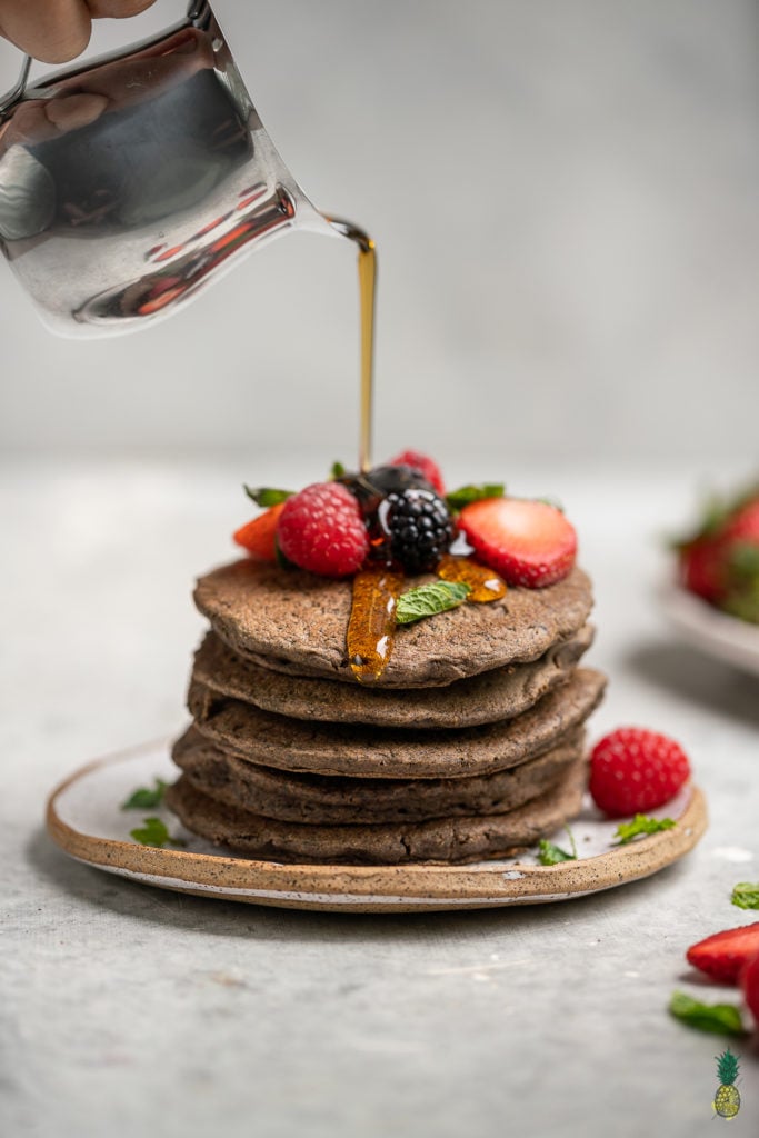 Freezer-friendly buckwheat pancakes and waffles make for a deliciously healthy breakfast on the go. They’re perfect to enjoy before work or school to get your day started right! #BUCKWHEAT #backtoschool #vegan #kids #recieideas #breakfast #frozen #lunch #dinner #freezersafe