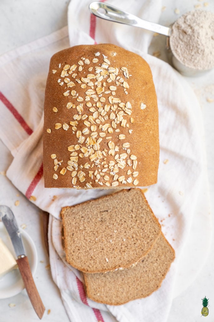 Homemade 100% Whole Wheat Bread (Vegan + Perfect for Sandwiches)