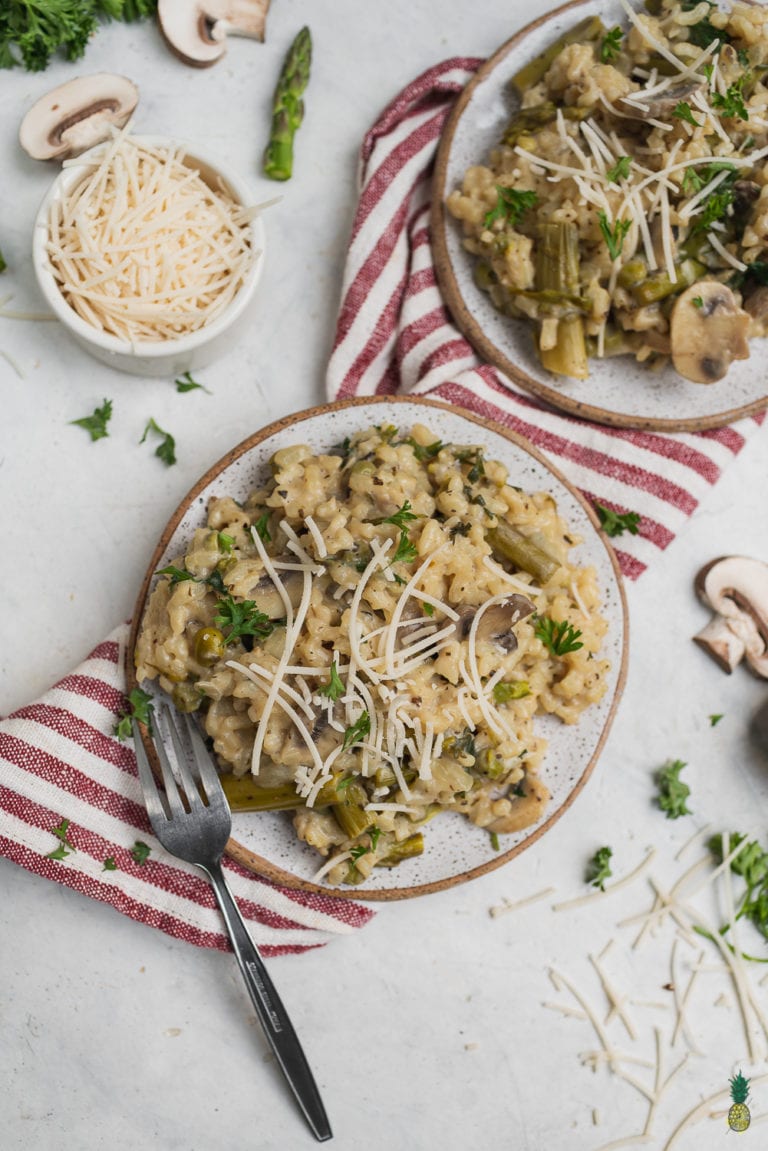 Rice Cooker Mushroom Risotto (Easy w/ Stovetop and OilFree Options)