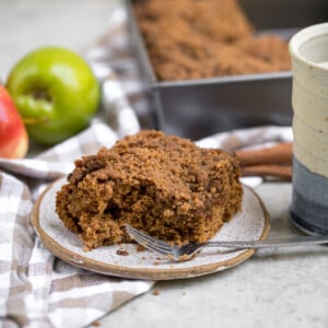 This apple cider coffee cake is a delicious must-have fall dessert you will love.