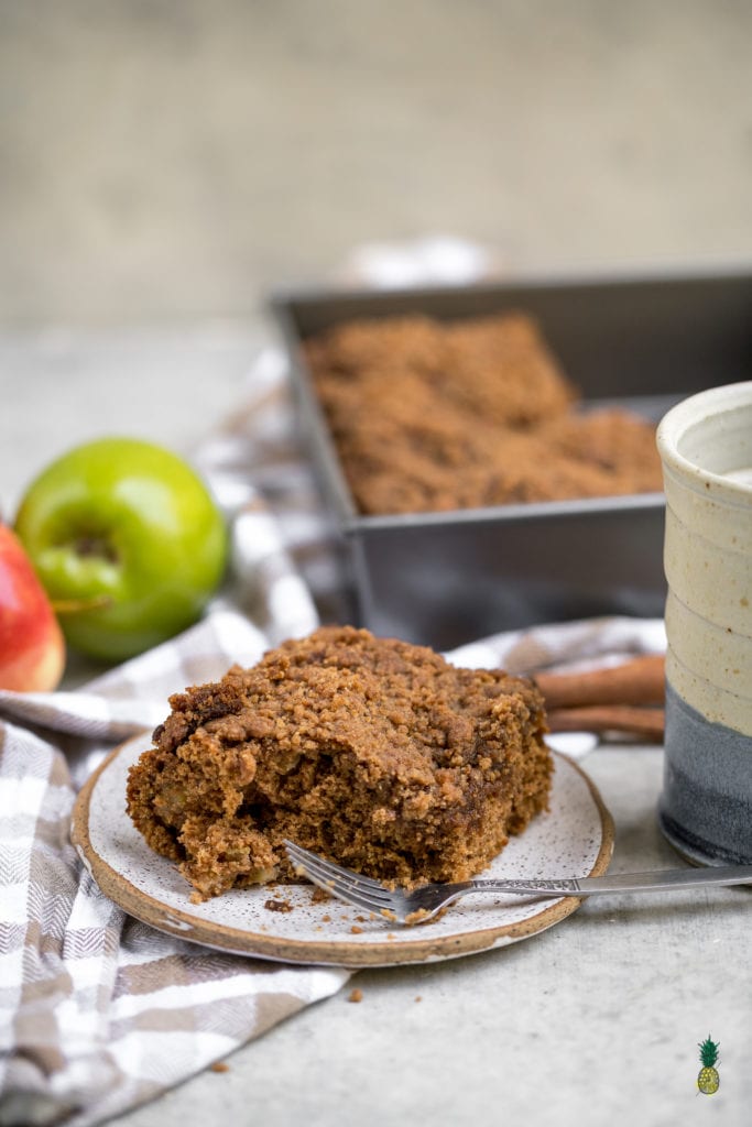 This apple cider coffee cake is a delicious must-have fall dessert you will love.