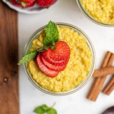 Golden Milk Rice Pudding (Easy + Vegan)