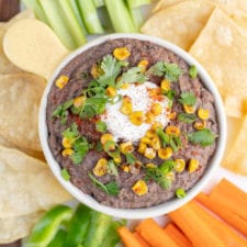 Easy Vegan Black Bean Dip (Oil-free + 8-Ingredients)