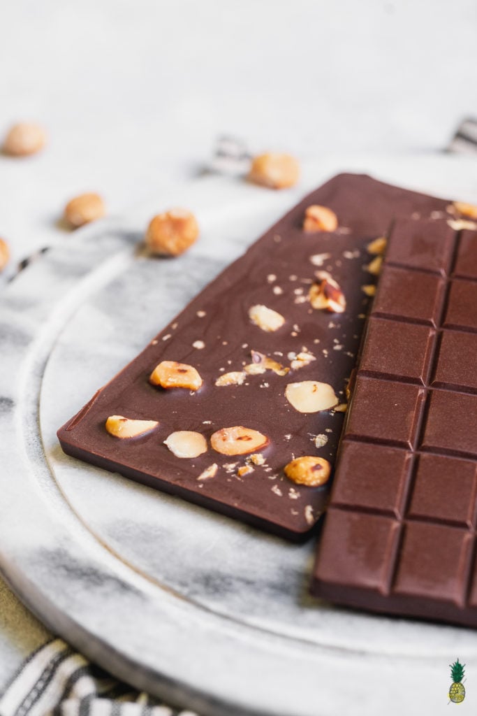 Vegan Chocolate Bars with Macadamia Nuts